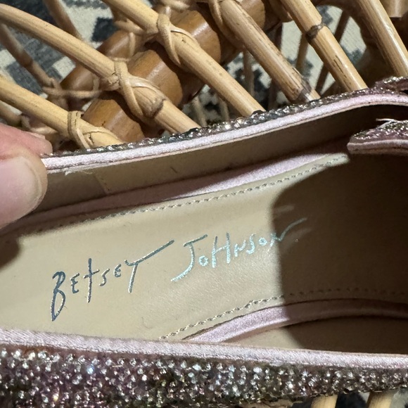 Betsey Jonson Aron Floral Rhinestoned Pink Loafers - Picture 3 of 7